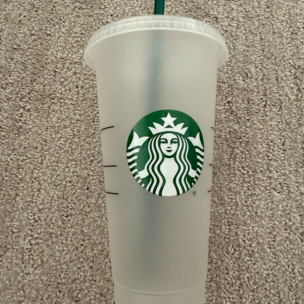 Starbucks Frosted Tumbler with Green Logo